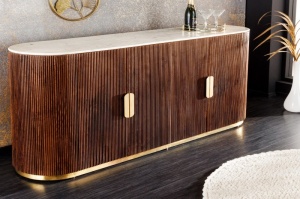 BUFET LIVING, 180CM, LEMN MASIV DE MANGO, MARMURA SI METAL, ARTIM GROUP SELECTION