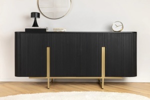 BUFET LIVING, GASTBY 160CM, LEMN DE MANGO, NEGRU/AURIU, REALIZAT MANUAL, ARTIM GROUP SELECTION