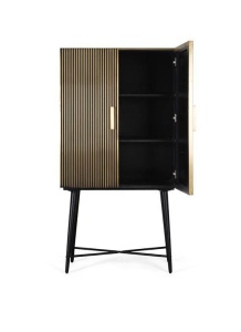 BUFET/ORGANIZATOR 163CM, BRONZ/NEGRU, LEMN MASIV MANGO SI METAL, GINER Y COLOMER - Img 3