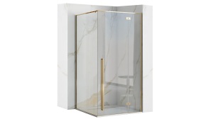 CABINA DE DUS REA FARGO, 90x90 CM, AURIU, DIN STICLA, FARA CADITA, CALITATE SUPERIOARA