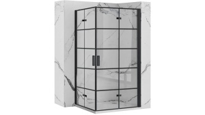CABINA DE DUS REA MOLIER DOUBLE, PLIABILA, 80x90CM, NEGRU, DIN STICLA, CALITATE SUPERIOARA