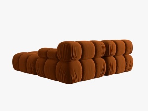 CANAPEA/COLTAR MODULAR BELLIS, 3 LOCURI, 188 CM, SCORTISOARA 56, TAPITERIE DIN CATIFEA, DESIGN DEOSEBIT - Img 3