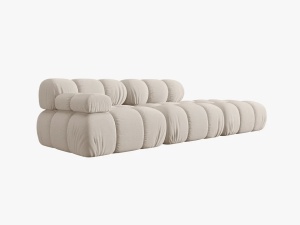 CANAPEA/COLTAR MODULAR BELLIS DREAPTA, 3 LOCURI, 282 CM, BEJ DESCHIS 23, TAPITERIE DIN CATIFEA 3D, DESIGN DEOSEBIT - Img 4
