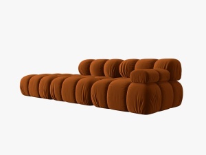 CANAPEA/COLTAR MODULAR BELLIS STANGA, 3 LOCURI, 282 CM, SCORTISORA 56, TAPITERIE DIN CATIFEA, DESIGN DEOSEBIT - Img 5