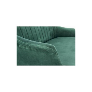 CANAPEA CONFORTABILA ELEGANCE 2 XL, VERDE/AURIU, TAPITERIE DIN CATIFEA SI PICIOARE DIN METAL, STIL MODERN - Img 7