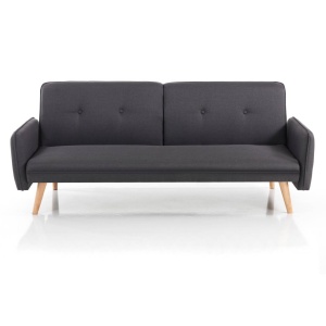 CANAPEA EXTENSIBILA 190CM, DEDE, COD 5716, STIL MODERN, REALIZATA DIN LEMN SI STOFA GRI - Img 4