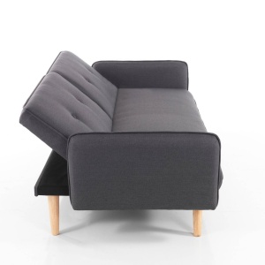 CANAPEA EXTENSIBILA 190CM, DEDE, COD 5716, STIL MODERN, REALIZATA DIN LEMN SI STOFA GRI - Img 6