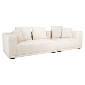 CANAPEA LUSSO CU 3 LOCURI, BEJ CHENILLE, S5147, CONFECTIONAT DIN LEMN DE PIN, SPUMA SI 100% POLIESTER, RICHMOND INTERIOR