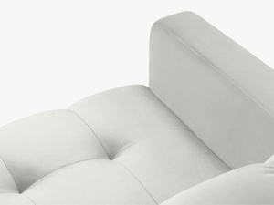 CANAPEA MAMAIA, 2 LOCURI, 152 CM, GRI DESCHIS 03/NEGRU, TAPITERIE DIN CATIFEA, DESIGN DEOSEBIT - Img 6
