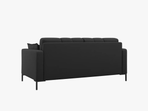 CANAPEA MAMAIA, 2 LOCURI, 152 CM, GRI INCHIS 97/NEGRU, TAPITERIE DIN STOFA FINA, DESIGN DEOSEBIT - Img 3