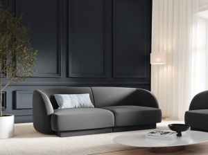 CANAPEA MILEY, 2 LOCURI, 180 CM, GRI 14, TAPITERIE DIN CATIFEA, DESIGN DEOSEBIT