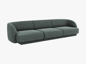 CANAPEA MILEY, 3 LOCURI, 259 CM, VERDE 78, TAPITERIE CHENILLE, DESIGN DEOSEBIT