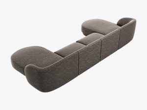 CANAPEA MILEY, 5 LOCURI, 330 CM, GRI 16, TAPITERIE CHENILLE, DESIGN DEOSEBIT - Img 3