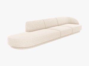 CANAPEA MILEY STANGA, 4 LOCURI, 325 CM, BEJ DESCHIS 23, TAPITERIE CHENILLE, DESIGN DEOSEBIT