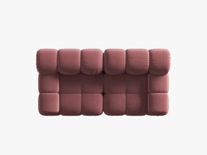 CANAPEA MODULARA BELLIS, 2 LOCURI, 188 CM, ROZ 63, TAPITERIE DIN CATIFEA, DESIGN DEOSEBIT - Img 4