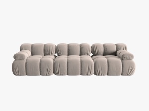 CANAPEA MODULARA BELLIS, 3 LOCURI, 282 CM, BEJ 16, TAPITERIE DIN CATIFEA, DESIGN DEOSEBIT