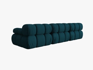 CANAPEA MODULARA BELLIS, 3 LOCURI, 282 CM, BLEUMARIN 87, TAPITERIE DIN CATIFEA 3D, DESIGN DEOSEBIT - Img 3