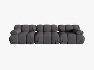 CANAPEA MODULARA BELLIS, 3 LOCURI, 282 CM, ESPRESSO 15, TAPITERIE DIN CATIFEA 3D, DESIGN DEOSEBIT - Img 2