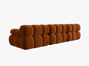 CANAPEA MODULARA BELLIS, 3 LOCURI, 282 CM, SCORTISOARA 56, TAPITERIE DIN CATIFEA, DESIGN DEOSEBIT - Img 2