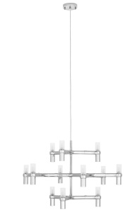 CANDELABRU CU LED-URI ATOMIC, CROM, DIN METAL, STIL MODERN, B2 - Img 2