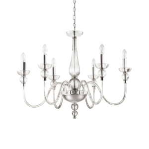 CANDELABRU DOGE SP6, TRANSPARENT, DIN STICLA, STIL MODERN