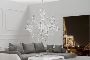 CANDELABRU KARAT 1283 TRANSPARENT, CU 9 BRATE, DESIGN CLASIC