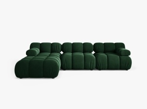 COLTAR BELLIS, CU 4 LOCURI, VERDE SMARALD, CU TAPITERIE DIN CATIFEA BLUVEL, MICADONI