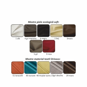 COLTAR BUTON P, MODEL DREAPTA, ALB, DIN PIELE ECOLOGICA, COMPLET TAPITAT, DE COLT, STIL MODERN, TK - Img 3