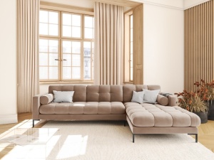 COLTAR CONFORTABIL BALI 293CM, TAPITERIE DIN CATIFEA, BEIGE BLU 28, DREAPTA, STIL MODERN, ARTIM GROUP SELECTION