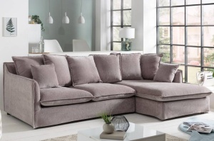 COLTAR CONFORTABIL DIN CATIFEA SI LEMN MASIV, 255CM, CULOARE TAUPE, ARTIM GROUP SELECTION
