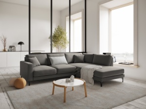 COLTAR ELEGANT DREAPTA 254CM, VENUS 5 LOCURI, DIVERSE CULORI, MATERIAL CATIFEA, ARTIM GROUP COLLECTION