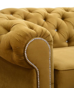 COLTAR EXTENSIBIL 278 CM, VALENTINO L DREAPTA, GALBEN, DIN STOFA DE CALITATE SUPERIOARA - Img 5