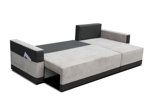COLTAR EXTENSIBIL ARIA GRI/NEAGRA CU LADA DE DEPOZITARE DESIGN MODERN - Img 3