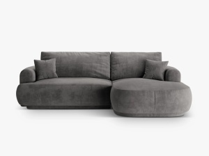 COLTAR EXTENSIBIL ELLA, DREAPTA, CU SPATIU DE DEPOZITARE, 5 LOCURI, 271 CM, DIVERSE CULORI SI MATERIALE, DESIGN DEOSEBIT