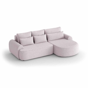 COLTAR EXTENSIBIL, MODEL BESTSELLER, OLIVIO, ROZ DESCHIS, MATERIAL DE CALITATE BOUCLE, DESIGN DEOSEBIT