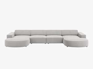 COLTAR JODIE, 6 LOCURI, 364 CM, DIVERSE CULORI SI MATERIALE, DESIGN DEOSEBIT - Img 10