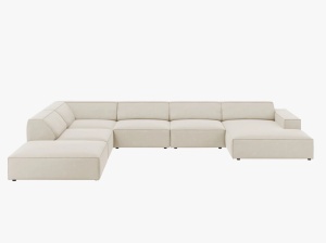 COLTAR JODIE, STANGA, 7 LOCURI, 364 CM, DIVERSE CULORI SI MATERIALE, DESIGN DEOSEBIT - Img 4