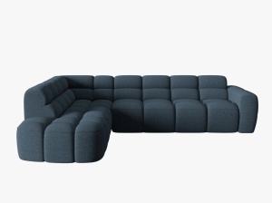 COLTAR LISA, STANGA, 5 LOCURI, 293 CM, ALBASTRU INCHIS 77, TAPITERIE DIN STOFA, DESIGN DEOSEBIT