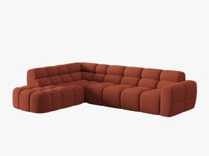 COLTAR LISA, STANGA, 5 LOCURI, 293 CM, SCORTISOARA 58, TAPITERIE DIN STOFA, DESIGN DEOSEBIT - Img 2