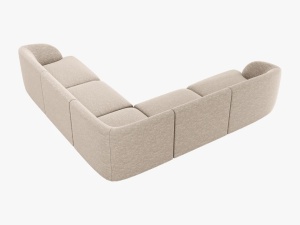 COLTAR MILEY, 5 LOCURI, BEJ INCHIS 30, TAPITERIE CHENILLE, DESIGN DEOSEBIT - Img 2