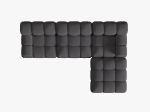 COLTAR MODULAR BELLIS, 4 LOCURI, 282 CM, ESPRESSO 15, TAPITERIE DIN CATIFEA 3D, DESIGN DEOSEBIT - Img 4