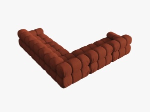 COLTAR MODULAR BELLIS, 5 LOCURI, 282 CM, SCORTISOARA 44, TAPITERIE DIN CATIFEA 3D, DESIGN DEOSEBIT - Img 2