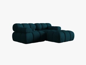 COLTAR MODULAR BELLIS, DREAPTA, 2 LOCURI, 191 CM, BLEUMARIN 87, TAPITERIE DIN CATIFEA 3D, DESIGN DEOSEBIT - Img 5