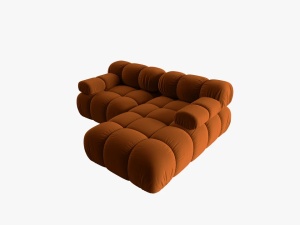 COLTAR MODULAR BELLIS, DREAPTA, 2 LOCURI, 191 CM, SCORTISOARA 56, TAPITERIE DIN CATIFEA, DESIGN DEOSEBIT - Img 4