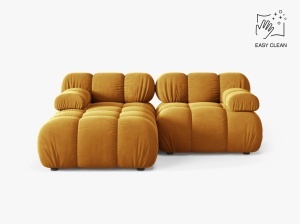 COLTAR MODULAR BELLIS, PE STANGA, CU TAPITERIE DIN CATIFEA VENUS, MICADONI