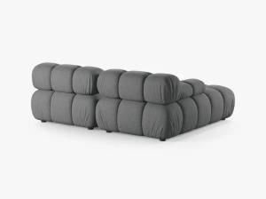 COLTAR MODULAR BELLIS, PE STANGA, GRI, CU TAPITERIE DIN TEXTIL STRUCTURAT LIBERTY, MICADONI - Img 3