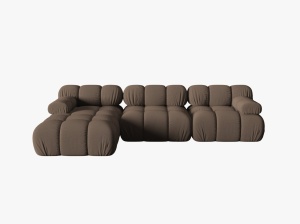 COLTAR MODULAR BELLIS, STANGA, 3 LOCURI, 285 CM, MARO 40, TAPITERIE DIN CATIFEA 3D, DESIGN DEOSEBIT