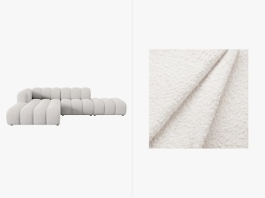 COLTAR MODULAR LUPIN, STANGA/DREAPTA, 5 LOCURI, 294 CM, DIVERSE NUANTE, TAPITERIE BOUCLE, DESIGN DEOSEBIT - Img 3