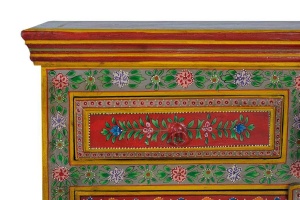 COMODA 140CM, MULTICOLOR, DIN LEMN DE MANGO, PICTATE MANUAL, GINER Y COLOMER - Img 6