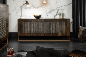 COMODA 177CM, ONYX, DIN LEMN MASIV DE MANGO, STIL VINTAGE INDUSTRIAL, ARTIM GROUP SELECTION
